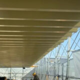 福島県郡山市｜溶融亜鉛めっき庇取付・吊り折板屋根施工