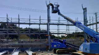 福島県浪江町｜溶融亜鉛めっき仕上げ 鉄骨建方